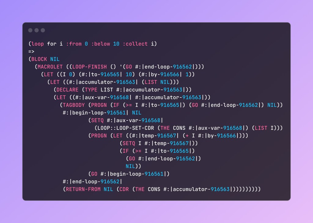 Common Lisp macros — features, pros and&nbsp;cons